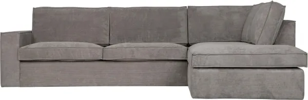 Thomas, Hörnsoffa högervänd, ljusgrå, H92x283x197 cm