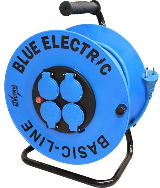 Blue electric Kabeltrumma Basicline - 40 m