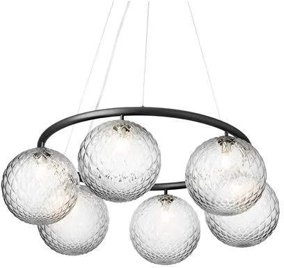 Nuura Miira 6 Circular Taklampa Rock Grey/Optic Klar
