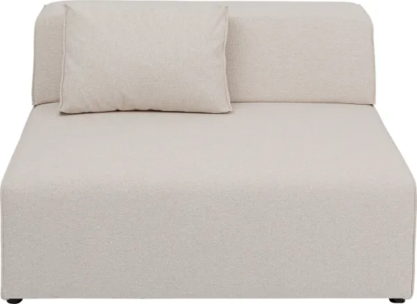 KARE DESIGN Infinity 2-Sits Elements Cream modul, 120 cm - krämfärgad polyester och polypropen