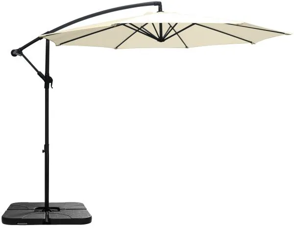 Hängande parasoll beige 3m