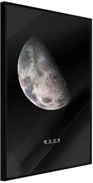 ARTGEIST Poster med ram - The Solar System: Moon Gold med Passepartout 20x30