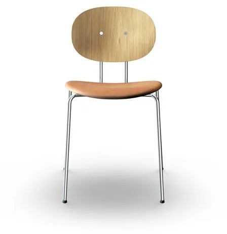 Sibast Furniture Piet Hein Matstol Krom Ek och Cognacläder
